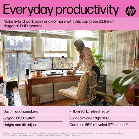 HP P24h G5 computer monitor 60.5